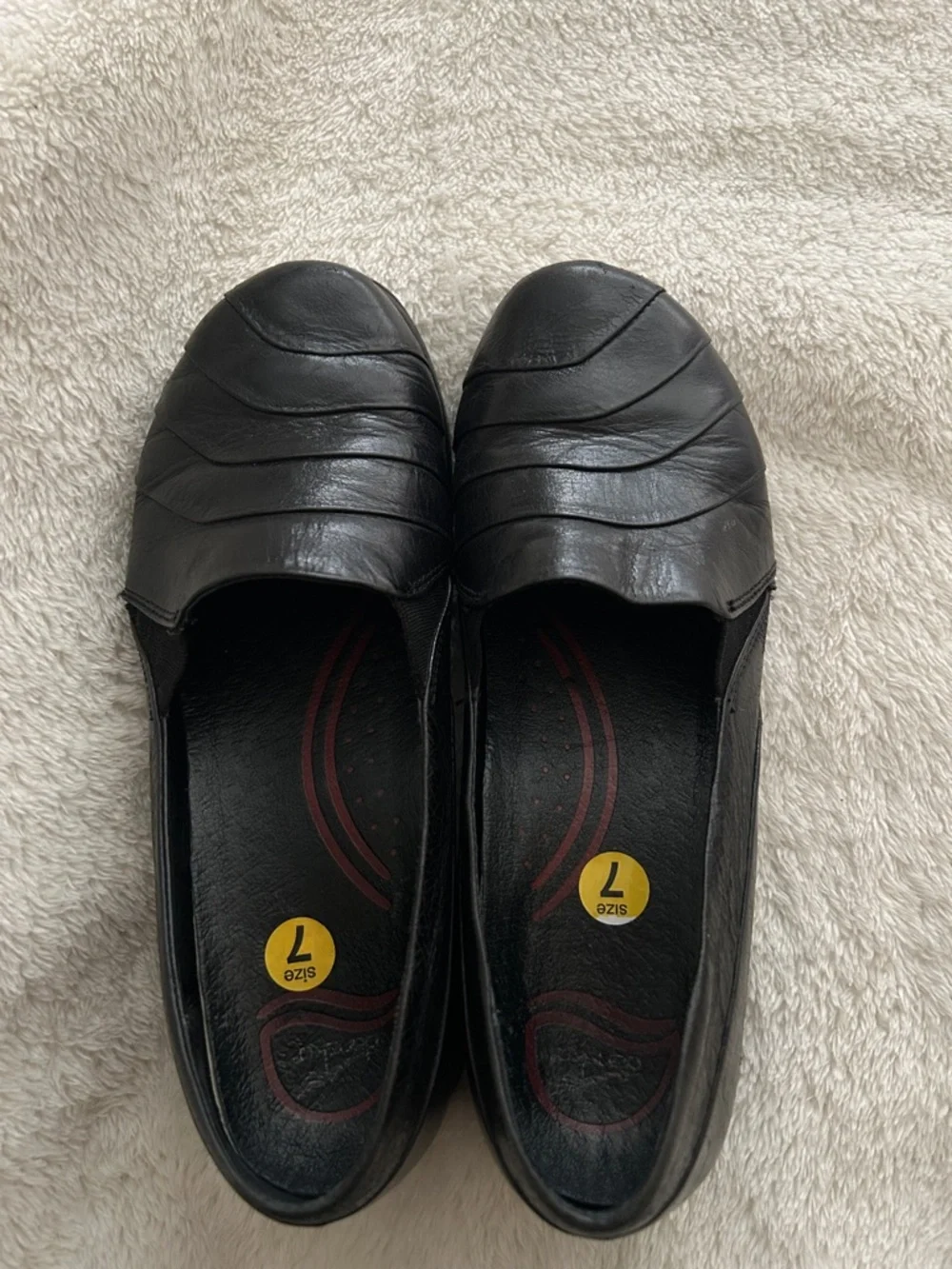Dansko Black Leather Slip-On Ankle Booties - Picture 4 of 7